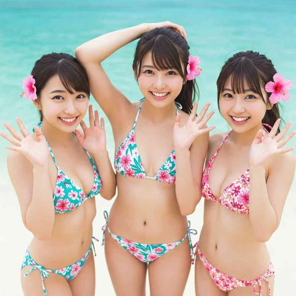 AI画像 （プロンプト/命令文）グラビア グラビアアイドル 水着（ビキニ） アイドル 美人 美女 モデル（Gemini)07