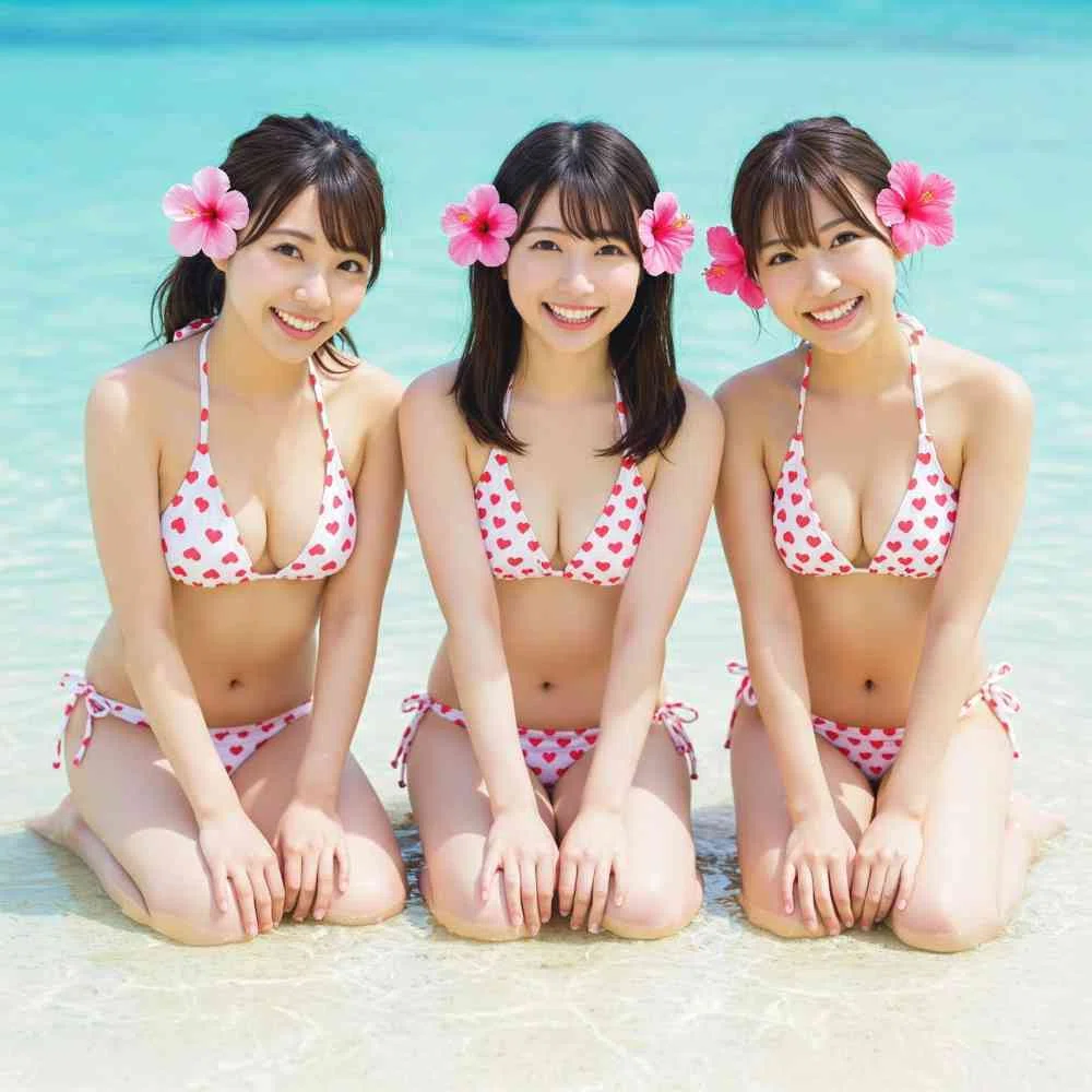 AI画像 （プロンプト/命令文）グラビア グラビアアイドル 水着（ビキニ） アイドル 美人 美女 モデル（Gemini)06