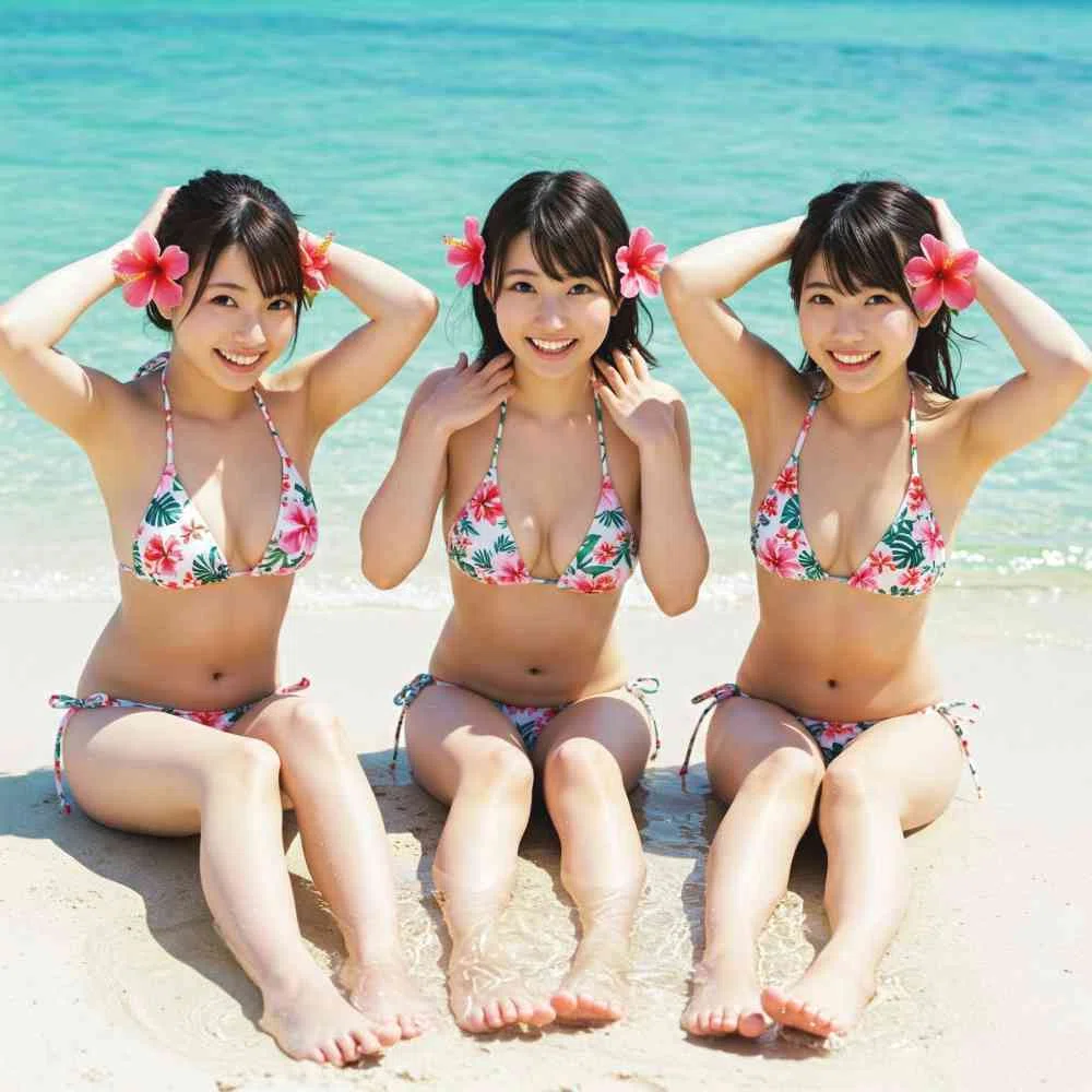 AI画像 （プロンプト/命令文）グラビア グラビアアイドル 水着（ビキニ） アイドル 美人 美女 モデル（Gemini)03