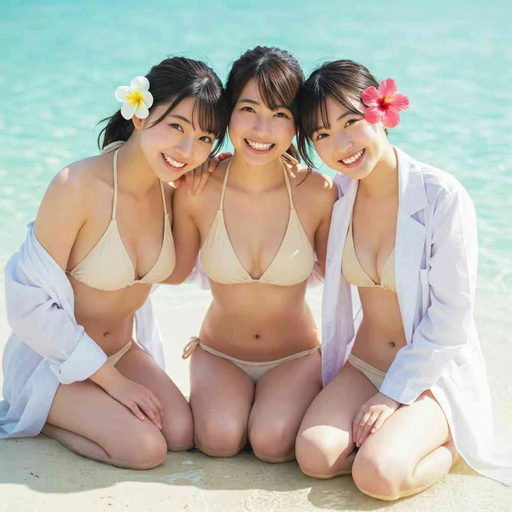AI画像 （プロンプト/命令文）グラビア グラビアアイドル 水着（ビキニ） アイドル 美人 美女 モデル（Gemini)02