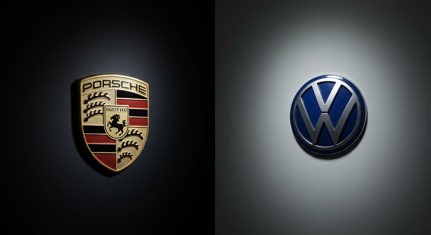ポルシェとフォルクスワーゲンのロゴ
