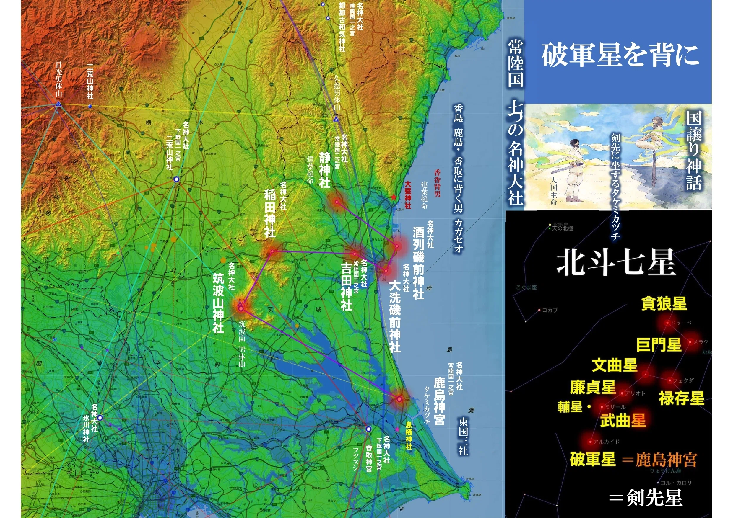 カパラアミュレット　隠れ切支丹鍔　2点おまとめ 希少！「破軍星旗」！撫角形大刀用鉄鍔・ 十二支に北斗七星図 庄内藩と