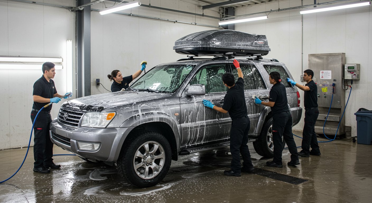 ルーフキャリア装着車の洗車、プロに頼むべき理由と選び方｜Luxurylane -ラグジュアリーレーン-ハイクラスカーを中心にラグジュアリーな情報を発信