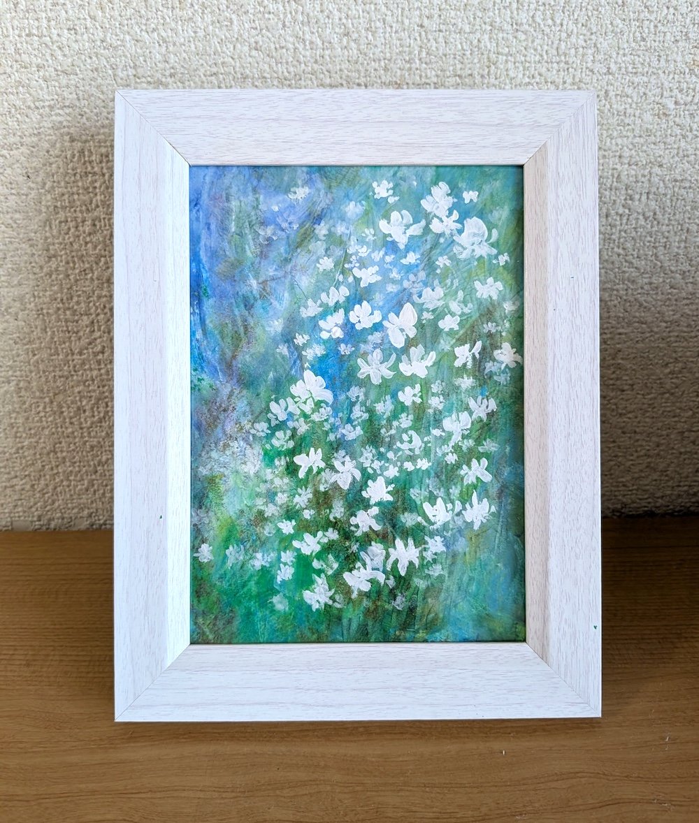 抽象画「白木蓮 #1」｜sato ichinokawa