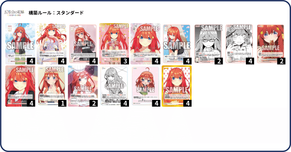 五等分の花嫁カードゲーム～いつもどこでも～デッキ紹介【四葉・五月編