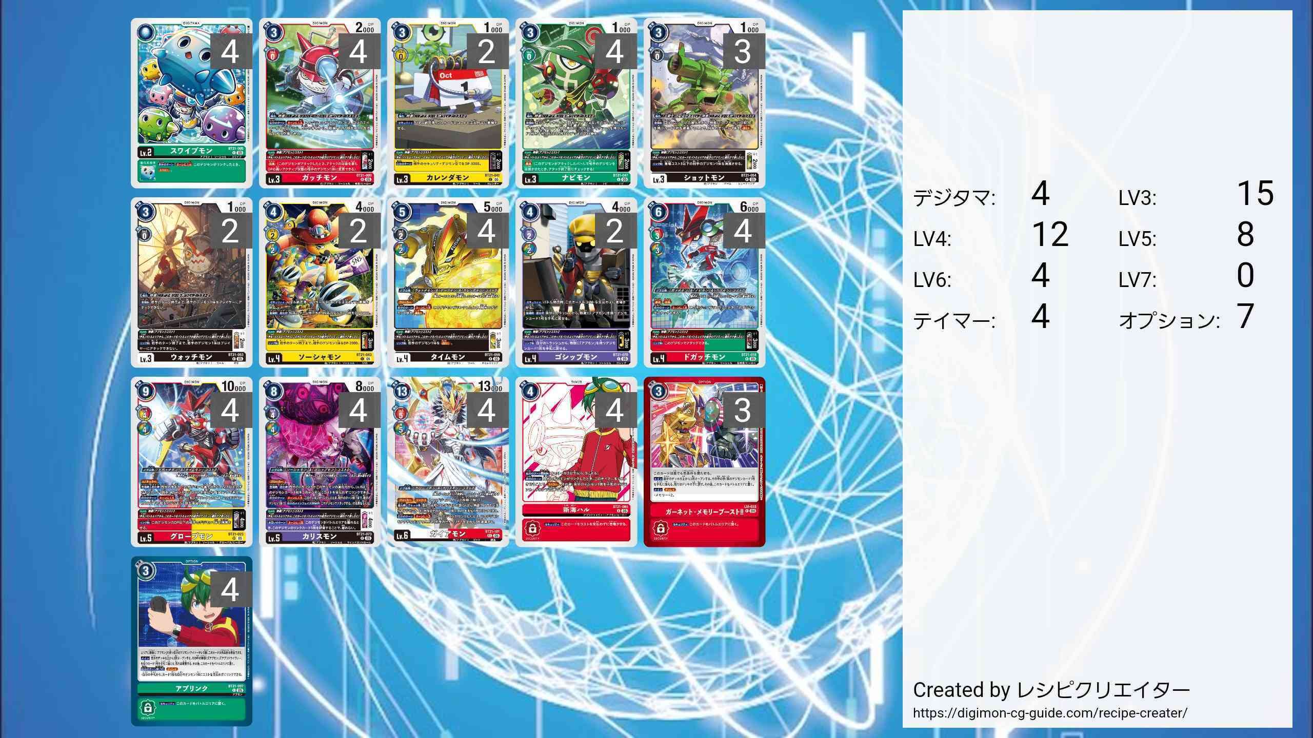 アプモン】デッキ研究【デジカ】｜蓮