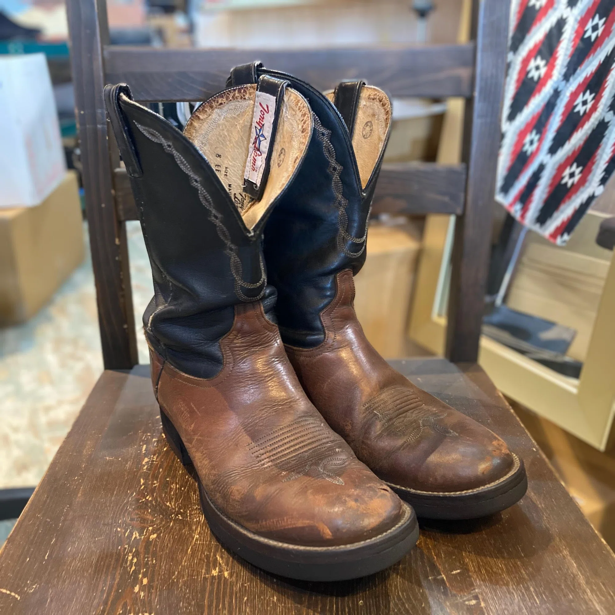 ヒール交換/カカト修理】Tony Lama Roper Bootsのヒール修理｜CREA 