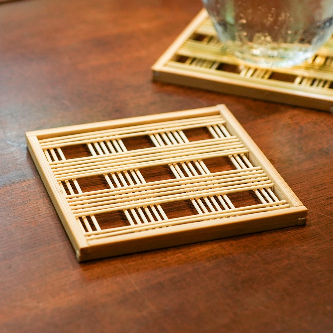 伏見工業 ラグビー グラス 木製コースター 数量限定体験】四角コースター 暫(しばらく)｜駿府の工房 匠宿