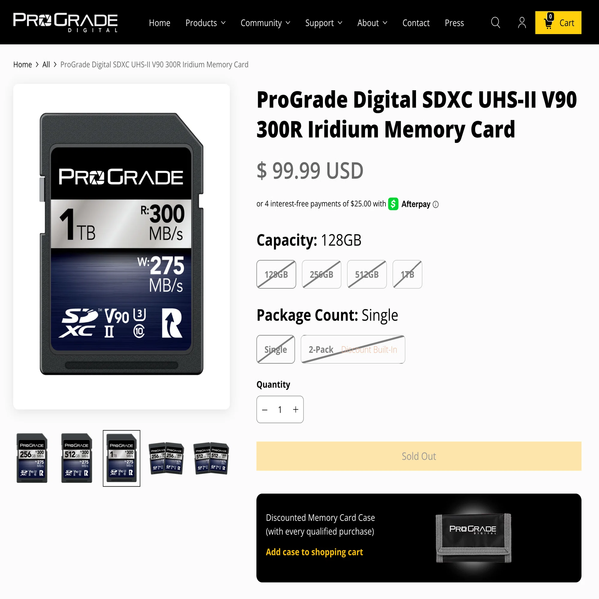 個人的に気になる製品 ProGrade Digital SDXC UHS-II V90 300R Iridium 
