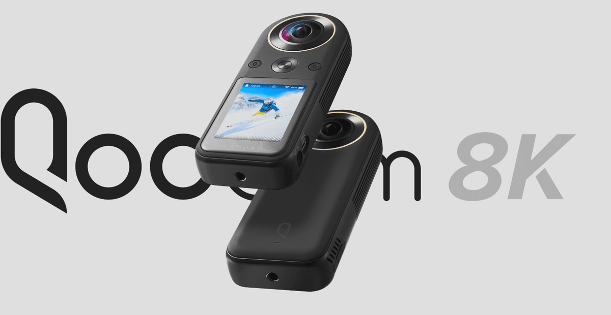 Kandao Qoocam 8K 360度VRカメラ （一脚付き） KANDAO、1/1.7型センサーを搭載した360度8KVRカメラ「QooCam 8K