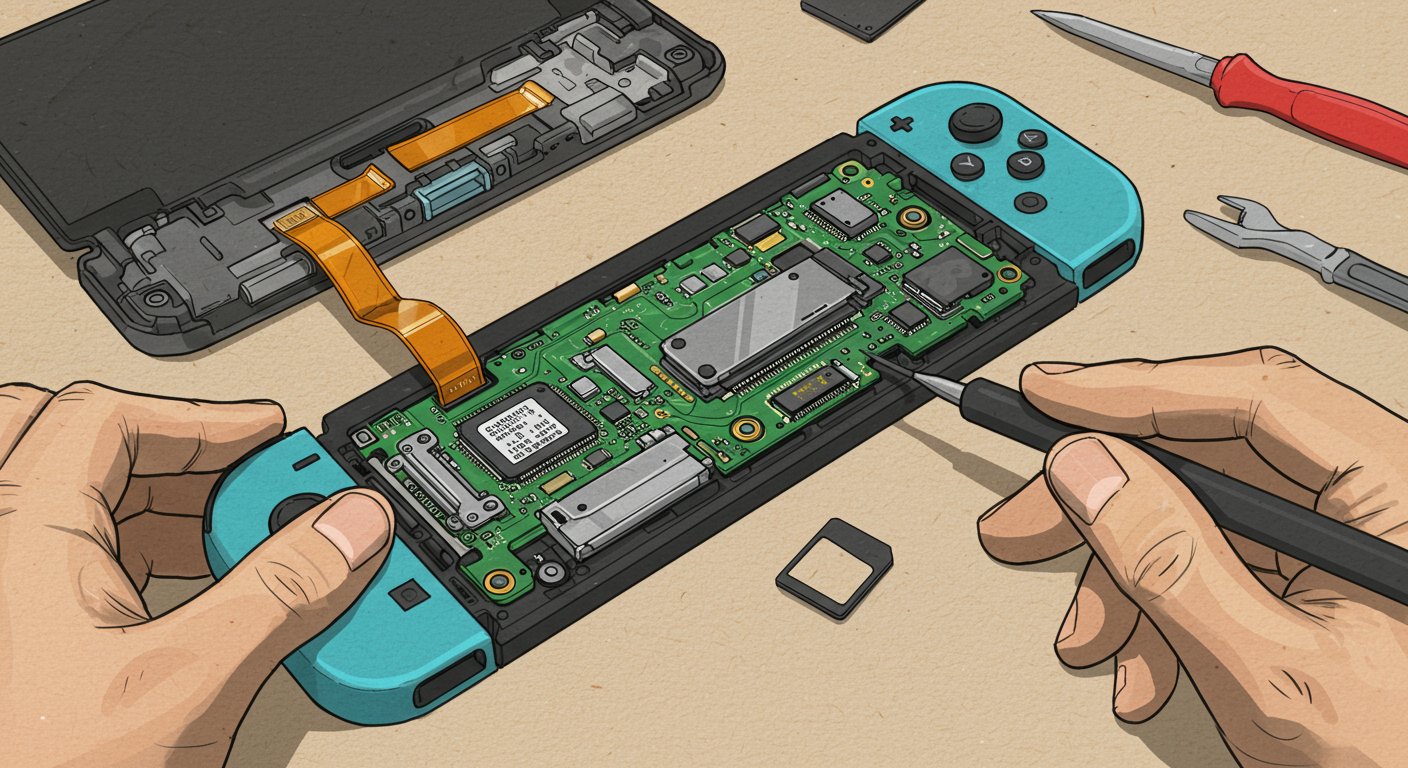 【ジャンク】Nintendo Switch 本体セット（カードスロット破損） Nintendo Switch】ゲームカードスロット故障も純正のサブ基板を
