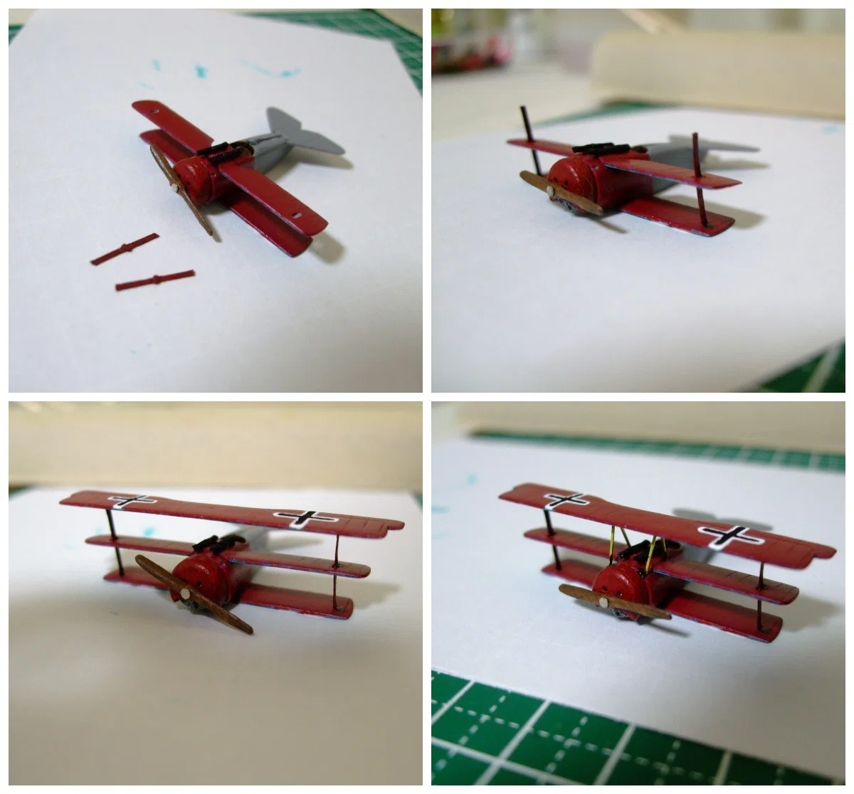 複葉機模型1/144 フォッカーDr.1 組立｜sion