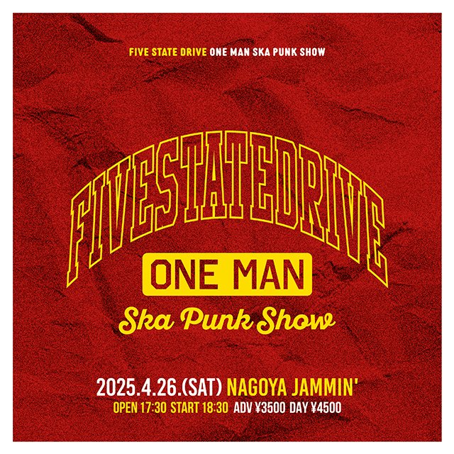 FIVE STATE DRIVEワンマン｜MARBLE RECORDS