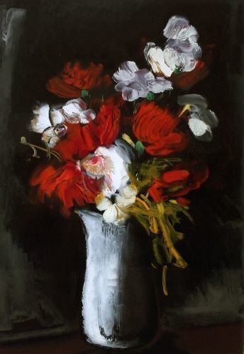 141．絵の前に立つ：モーリス・ド・ヴラマンク《花瓶の花》――孤高