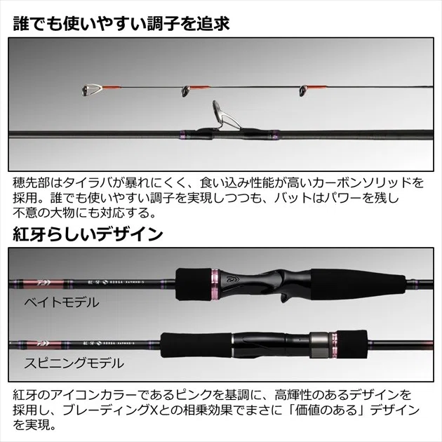 ダイワ 紅牙 MX611MS オモリグで使用 ダイワ 紅牙 MX611MS オモリグで使用