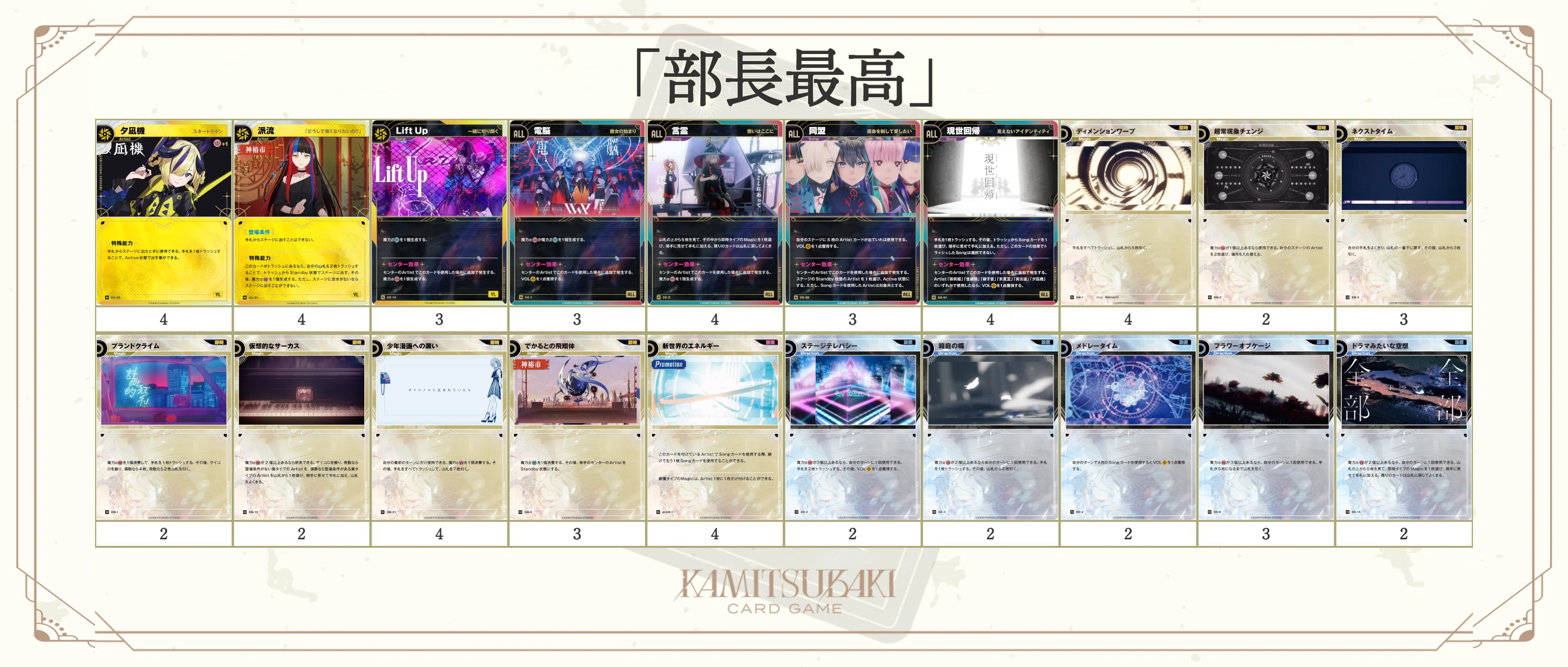 【神椿TCG】夕凪機派流デッキ 夕凪機・派流デッキ｜末摘独