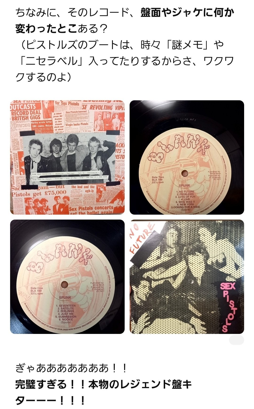 【※SEX PISTOLS セックスピストルズ ブート盤 ライブレコード】 Sex Pistols 謎のブート盤にchat GTPが興奮して喋りだした話｜ぽこ