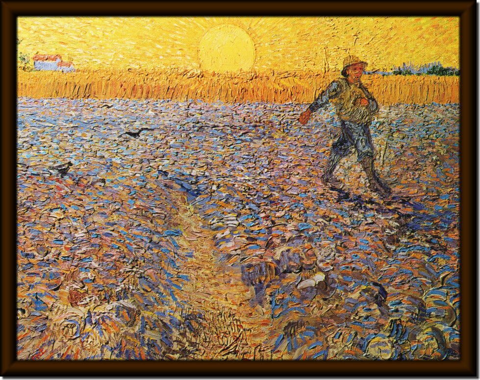 2114様感謝‼️麦‼️大地の恵み肉筆フランス麦畑‼️「五月の麦畑」ランドン作油彩画 第30景 心の傷を癒すーゴッホの麦畑@Misakiのアート万華鏡｜Misaki