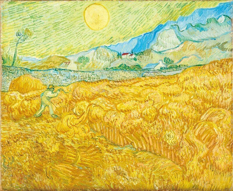 2114様感謝‼️麦‼️大地の恵み肉筆フランス麦畑‼️「五月の麦畑」ランドン作油彩画 2114様感謝‼️麦‼️大地の恵み肉筆フランス麦畑‼️「五月の麦畑