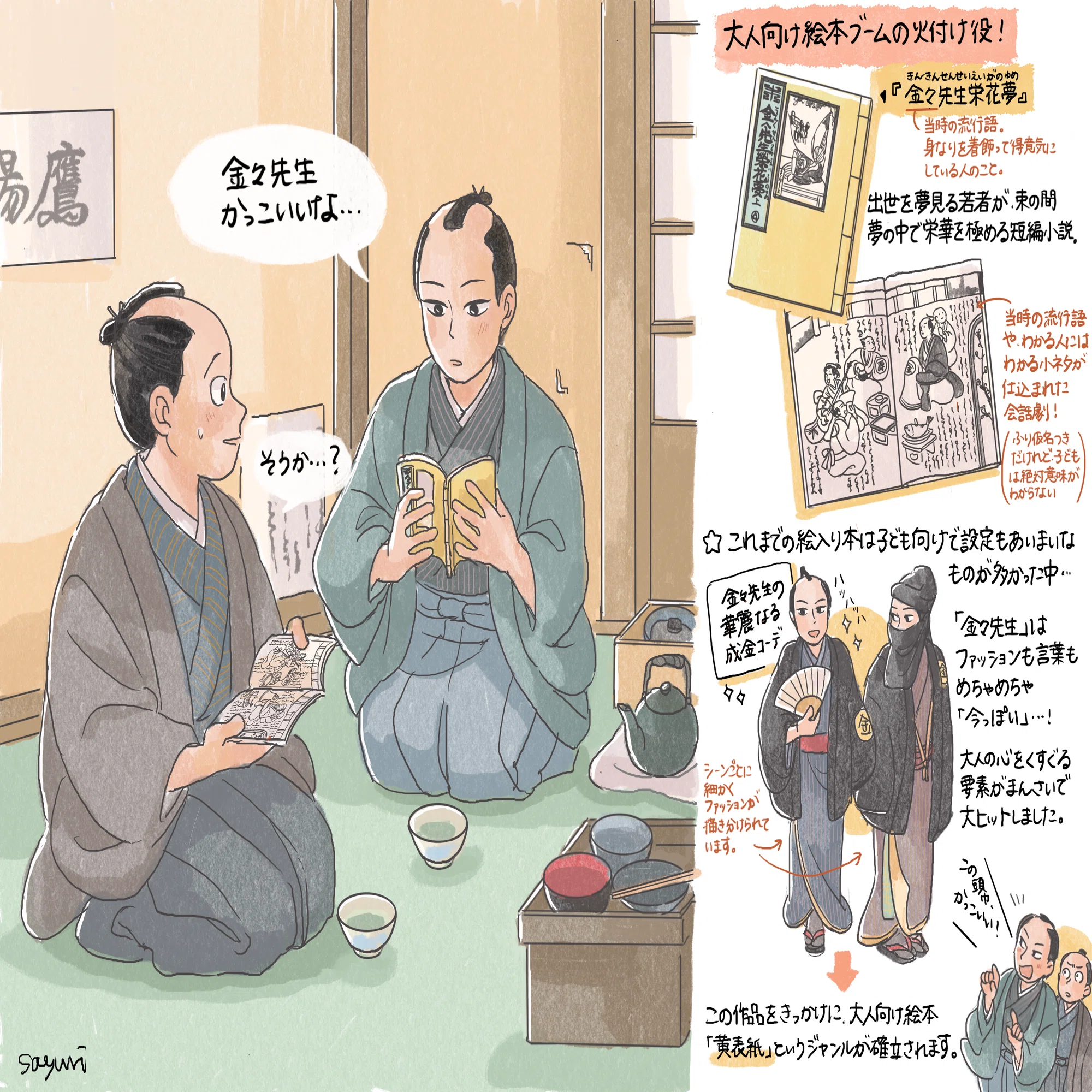 イラストでつかむ江戸の物語」第6回『金々先生栄花夢』（イラスト・文