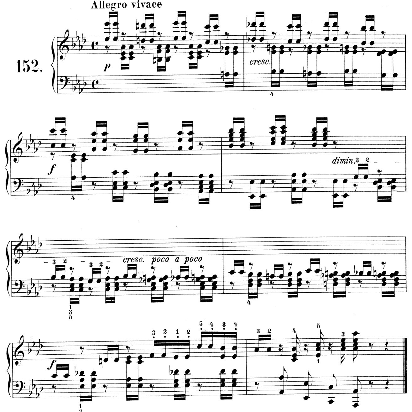 楽譜 無料楽譜】ツェルニー「ツェルニー40番 第8番」