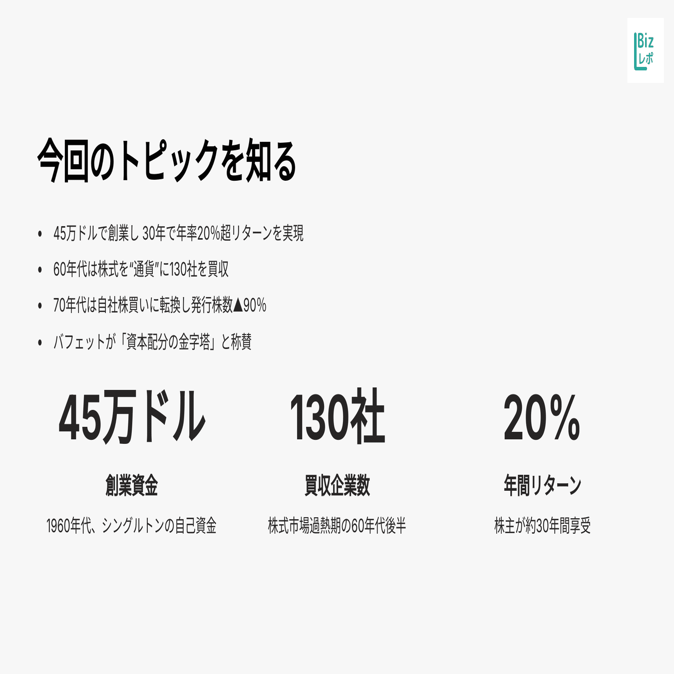 考える経営者”ヘンリー・シングルトンに学ぶ――企業価値を最大化する資本配分術｜L Bizレポ