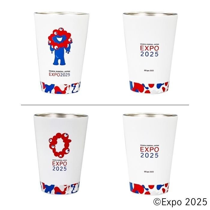 大阪万博会場内限定アイテム！ミャクミャクのマグ、湯呑み、コースター