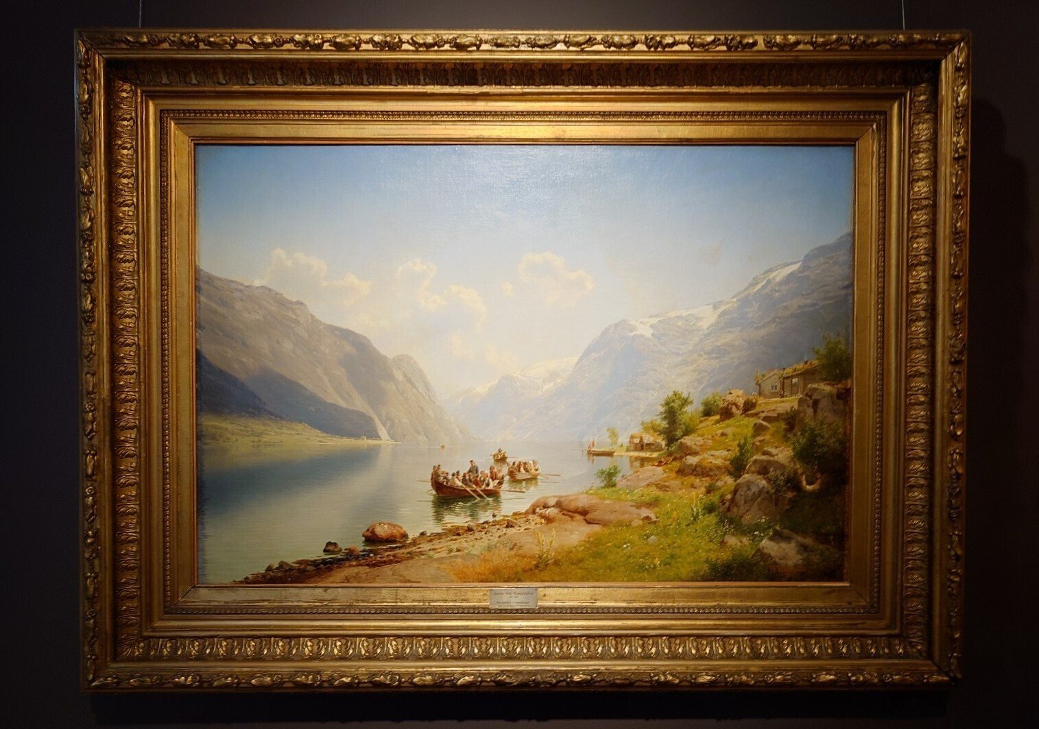 アメリカで版画化ノルウェー ベルゲン ヨーロッパ 風景画 白