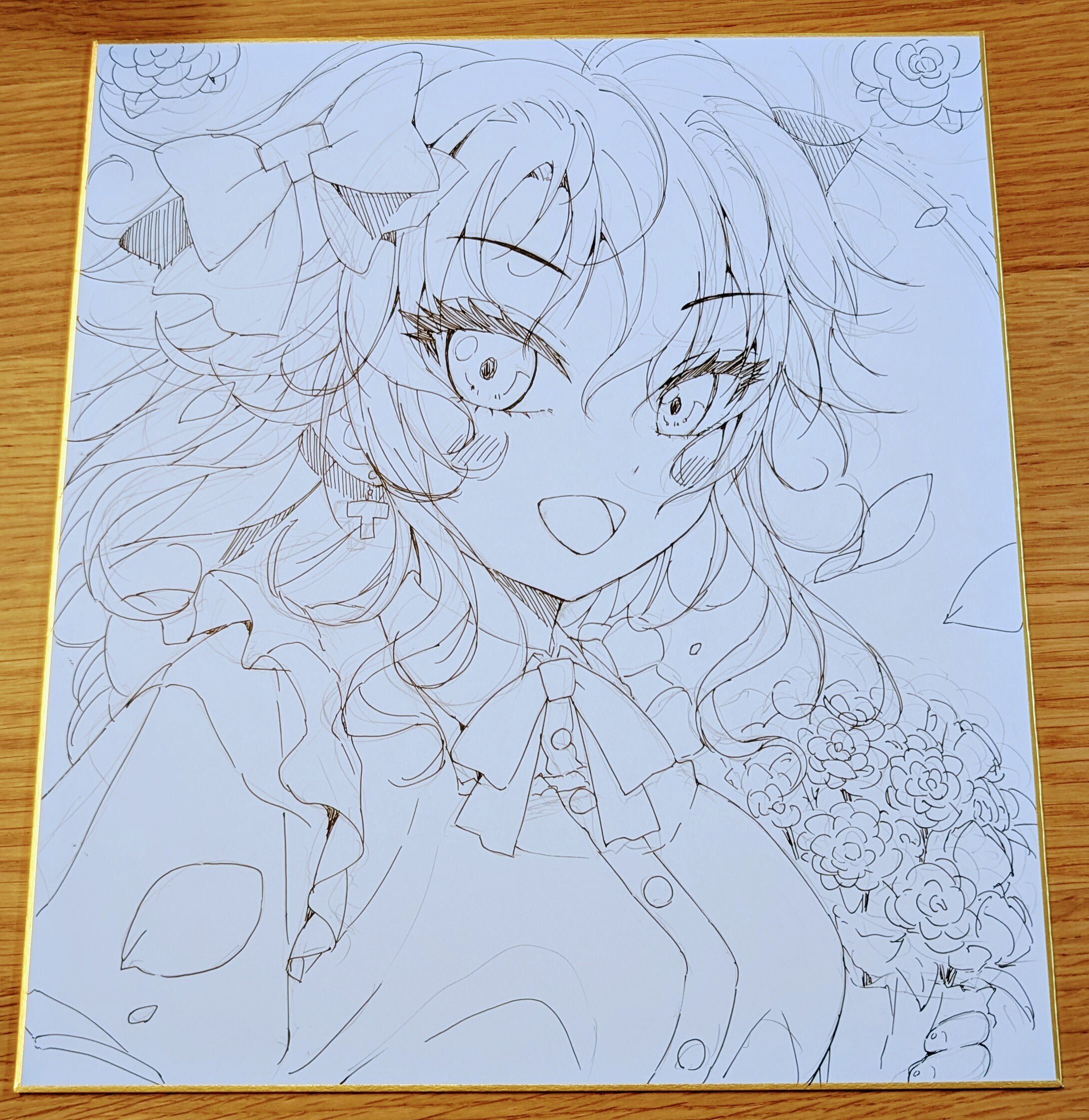 直筆美麗・カラー色紙の展示販売｜ポルリン☕個人漫画家・Vtuber準備中