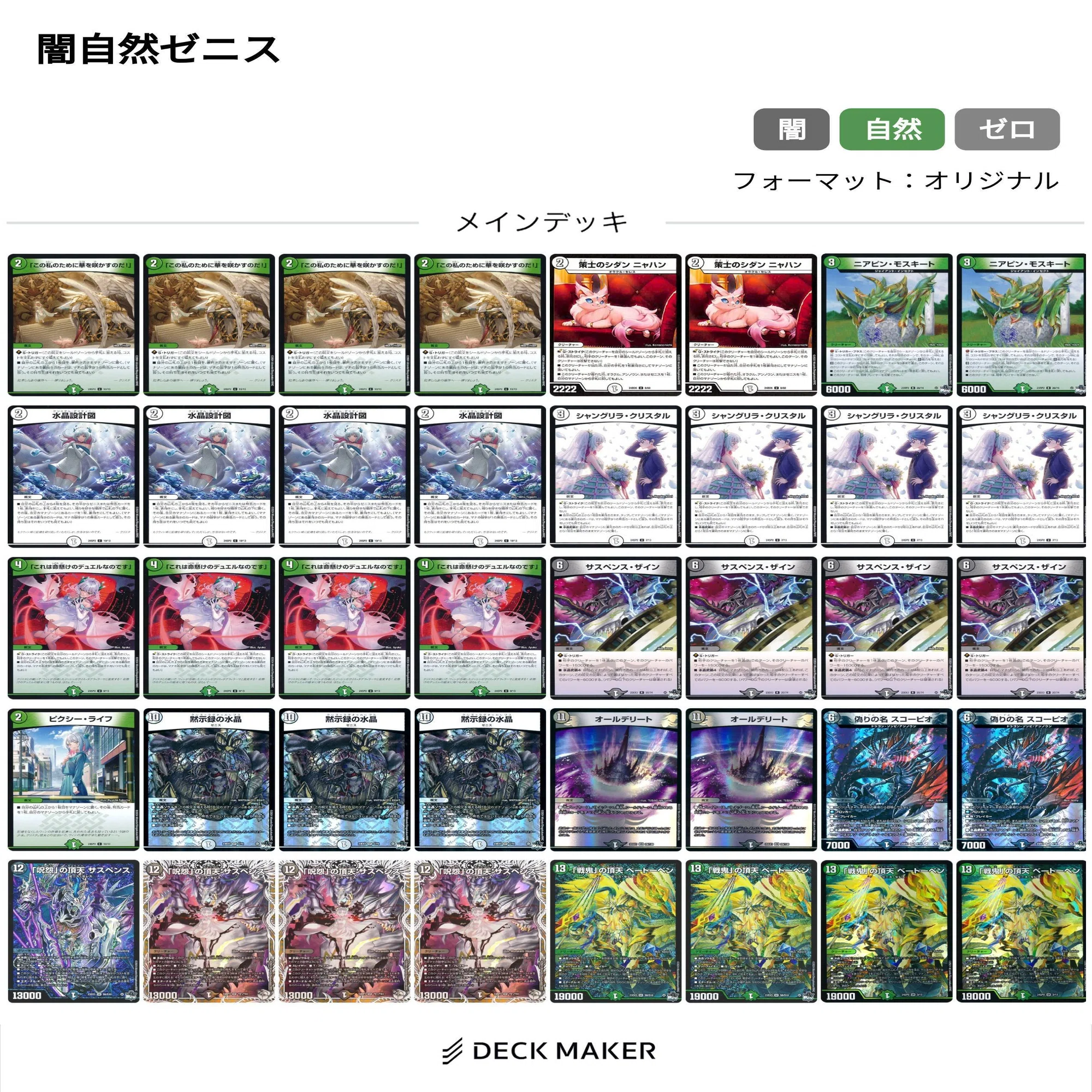 デュエマ 4/29のCS 黒緑ゼニス使用｜ばいおめが