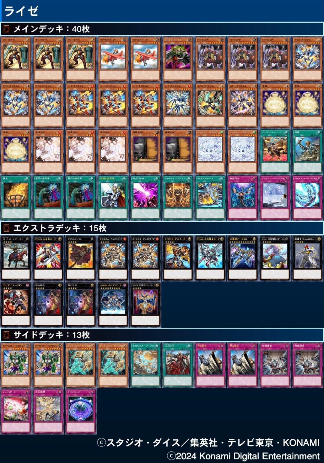 大会優勝ガチ構築済みデッキ 遊戯王 ライゼオル ライオゼル