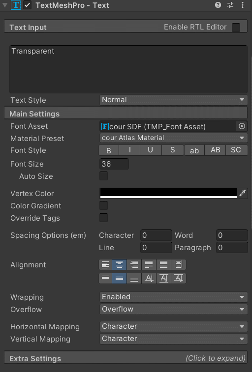 【VRChat】TextMeshProの設定(主に展示など)|ぱるちゃんparuchan