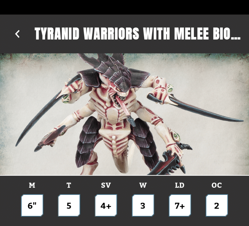 ティラニッドウォーリアー ティラニッドユニット評価2025 ティラニッド・ウォリアー（白兵戦用