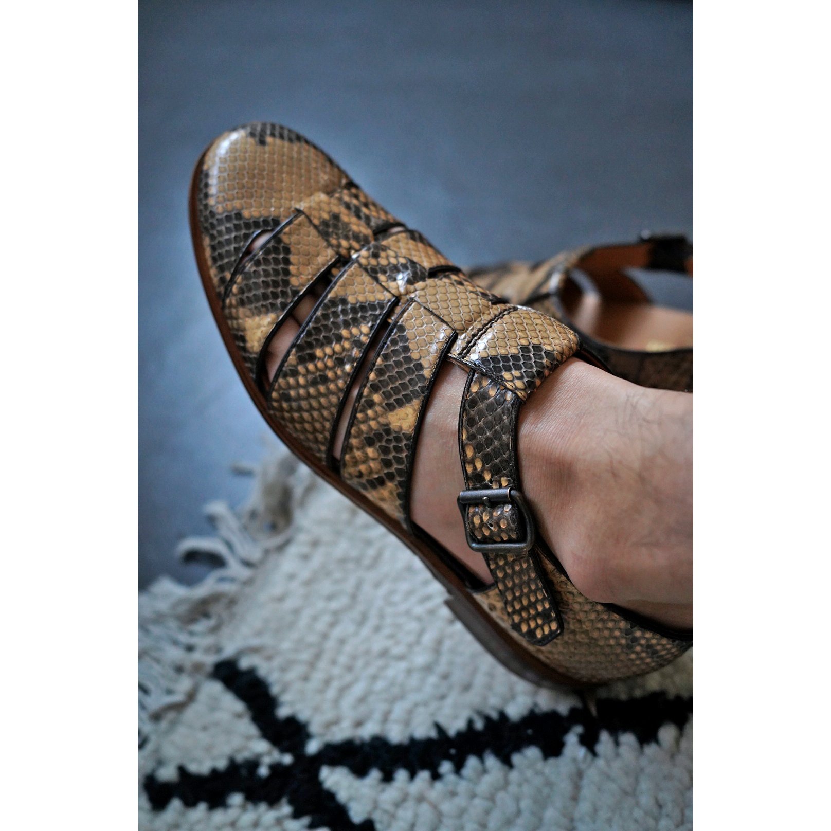 F.LLI Giacometti GURKHA SANDAL パイソン 未使用品