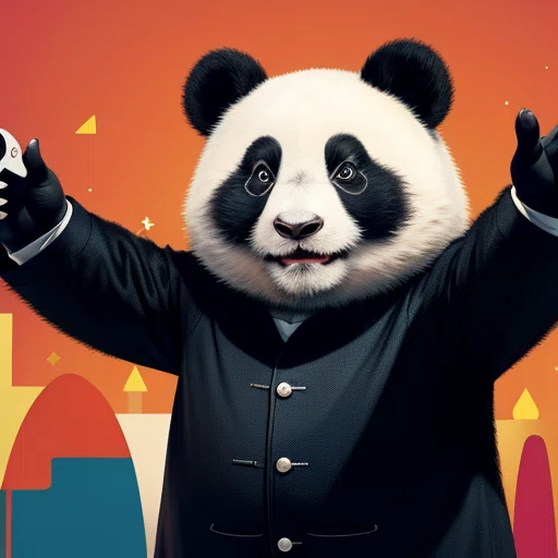 A Panda Generating Images While Learning English: Panda|TJ