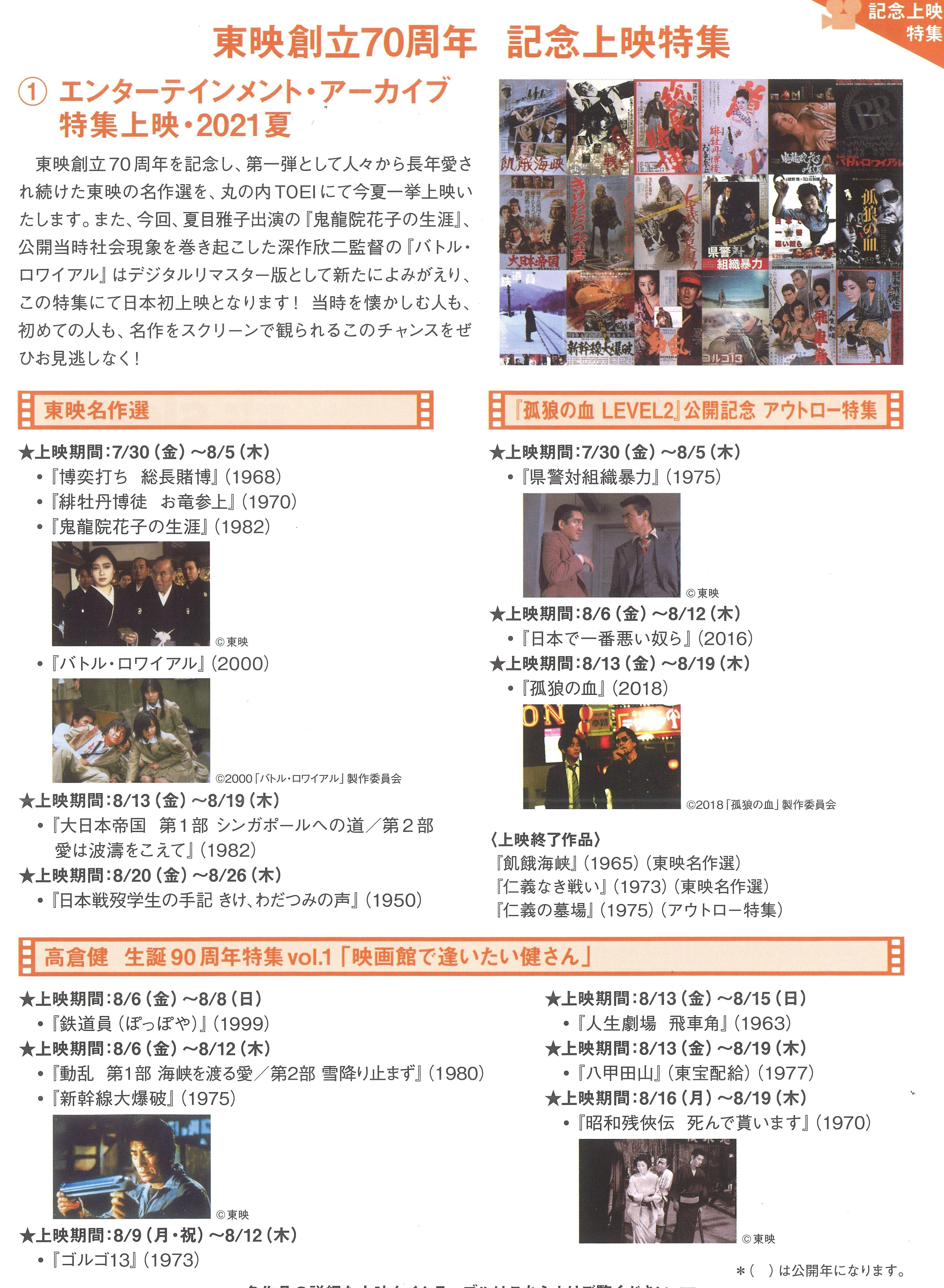 東映創立70周年記念作品 184.『東映の軌跡』その後｜創立70周年特別寄稿『東映行進曲』