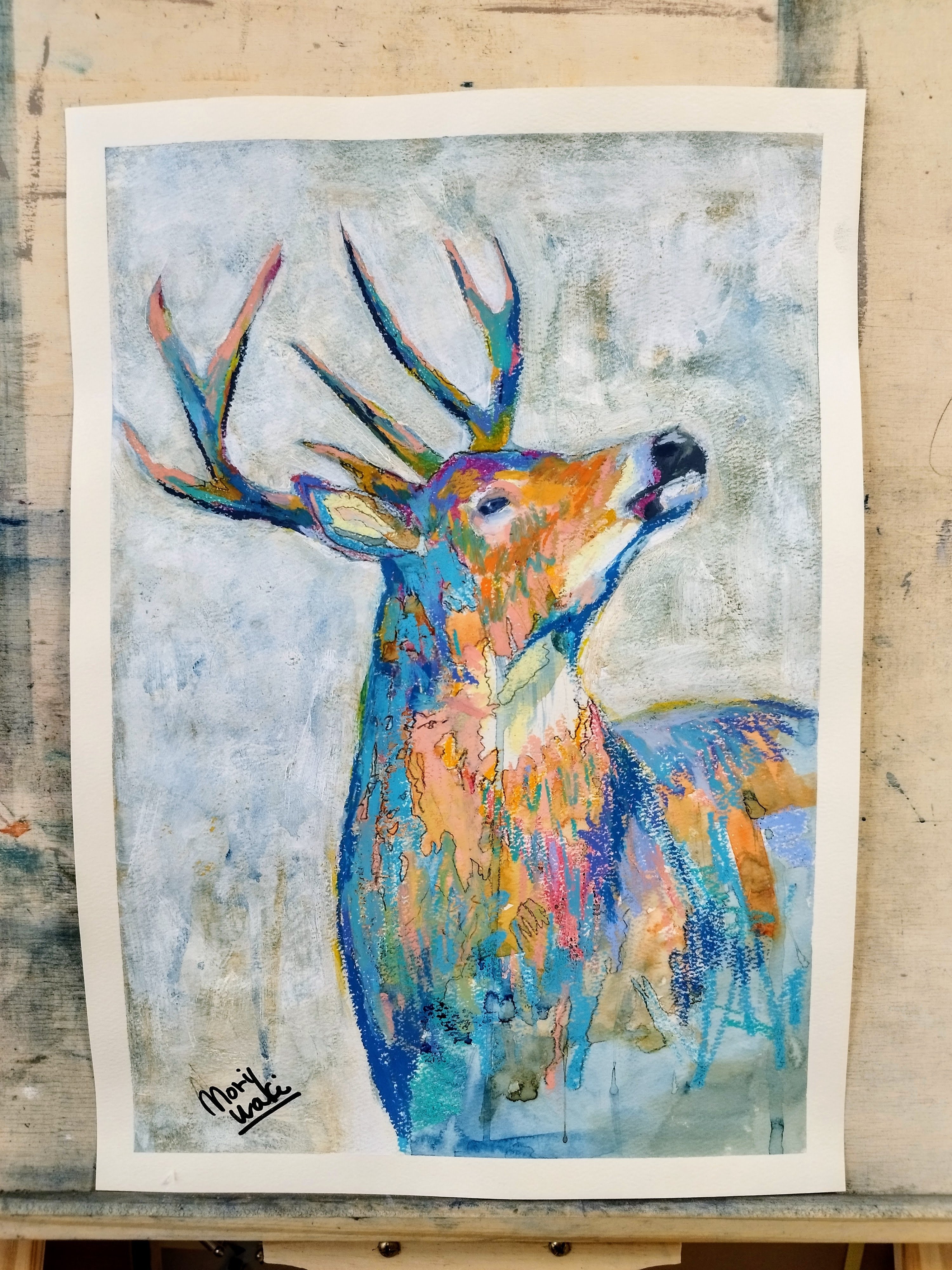 個展情報】森脇由宇 原画展『水と油』 watercolor & oilpastel