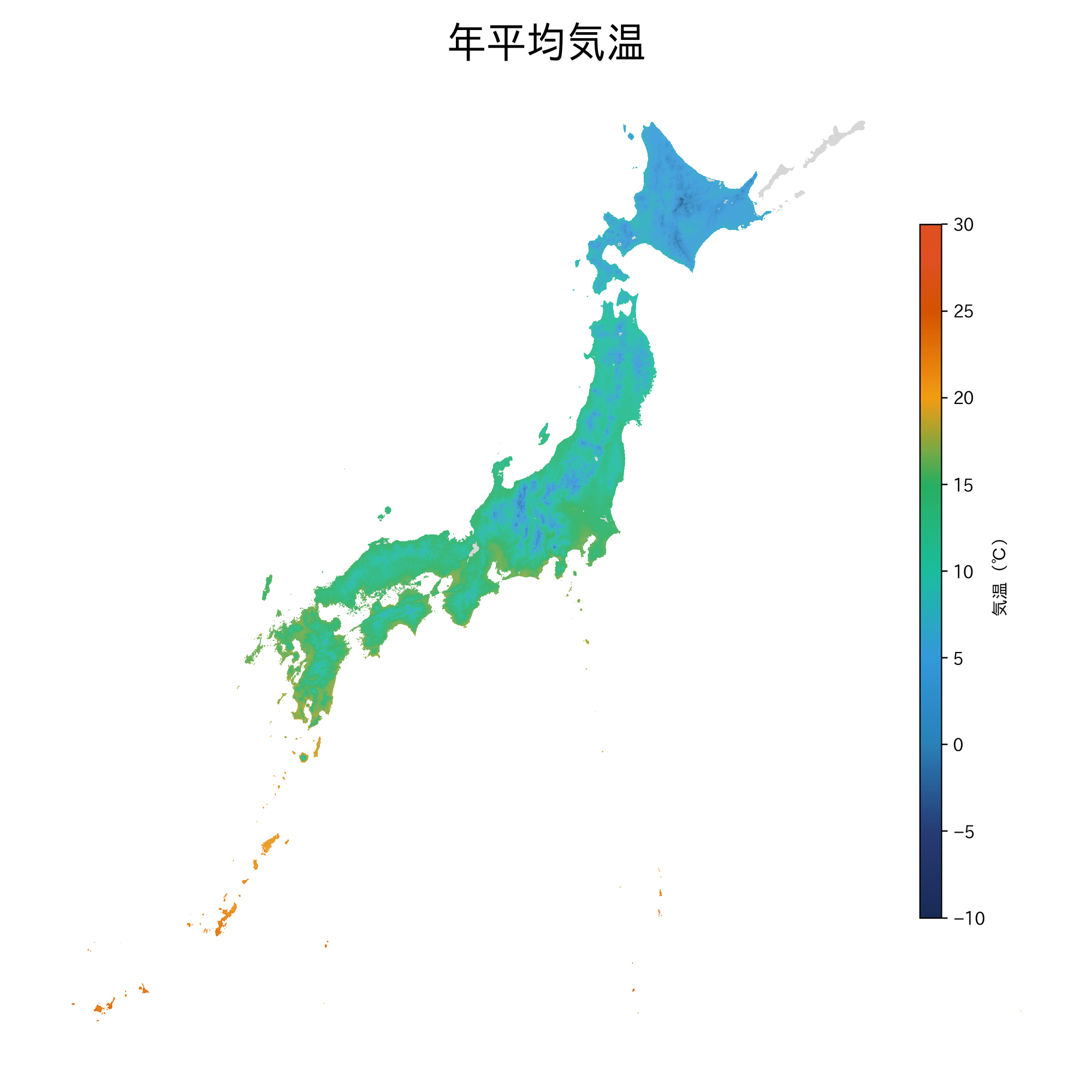 データマップ 日本の気候 GIS】365日20℃生活☀️日本の平年気温データから適温で暮らし続ける