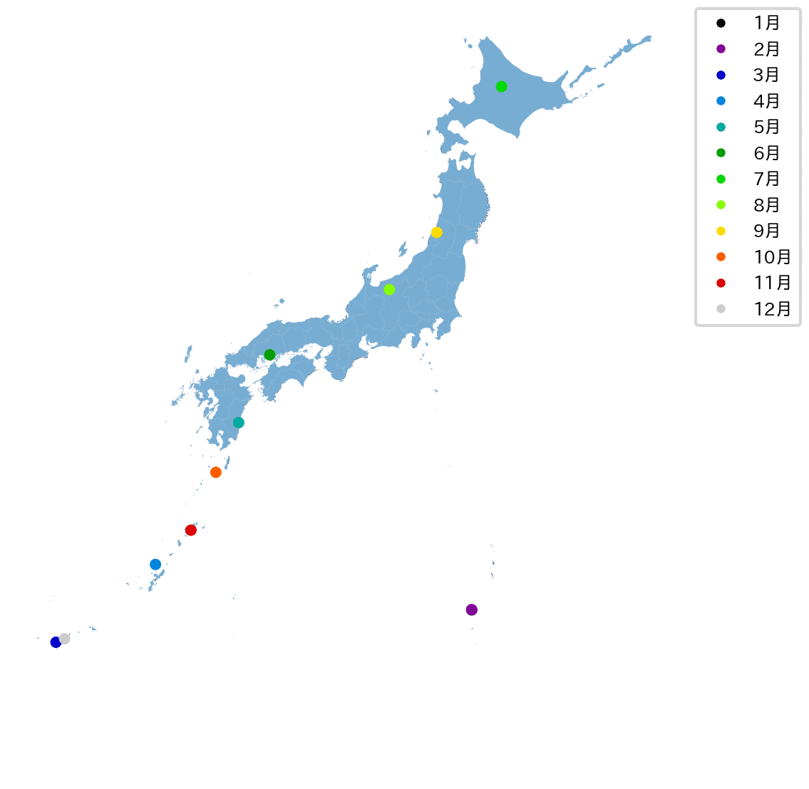 データマップ 日本の気候 データマップ 日本の気候