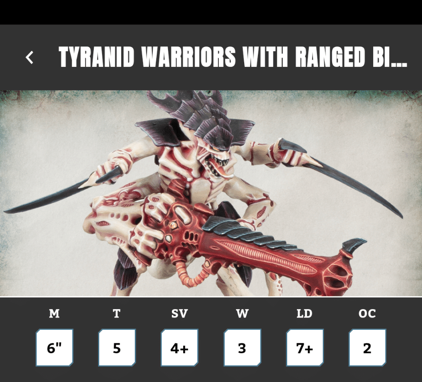 ティラニッドユニット評価2025 ティラニッド・ウォリアー（射撃