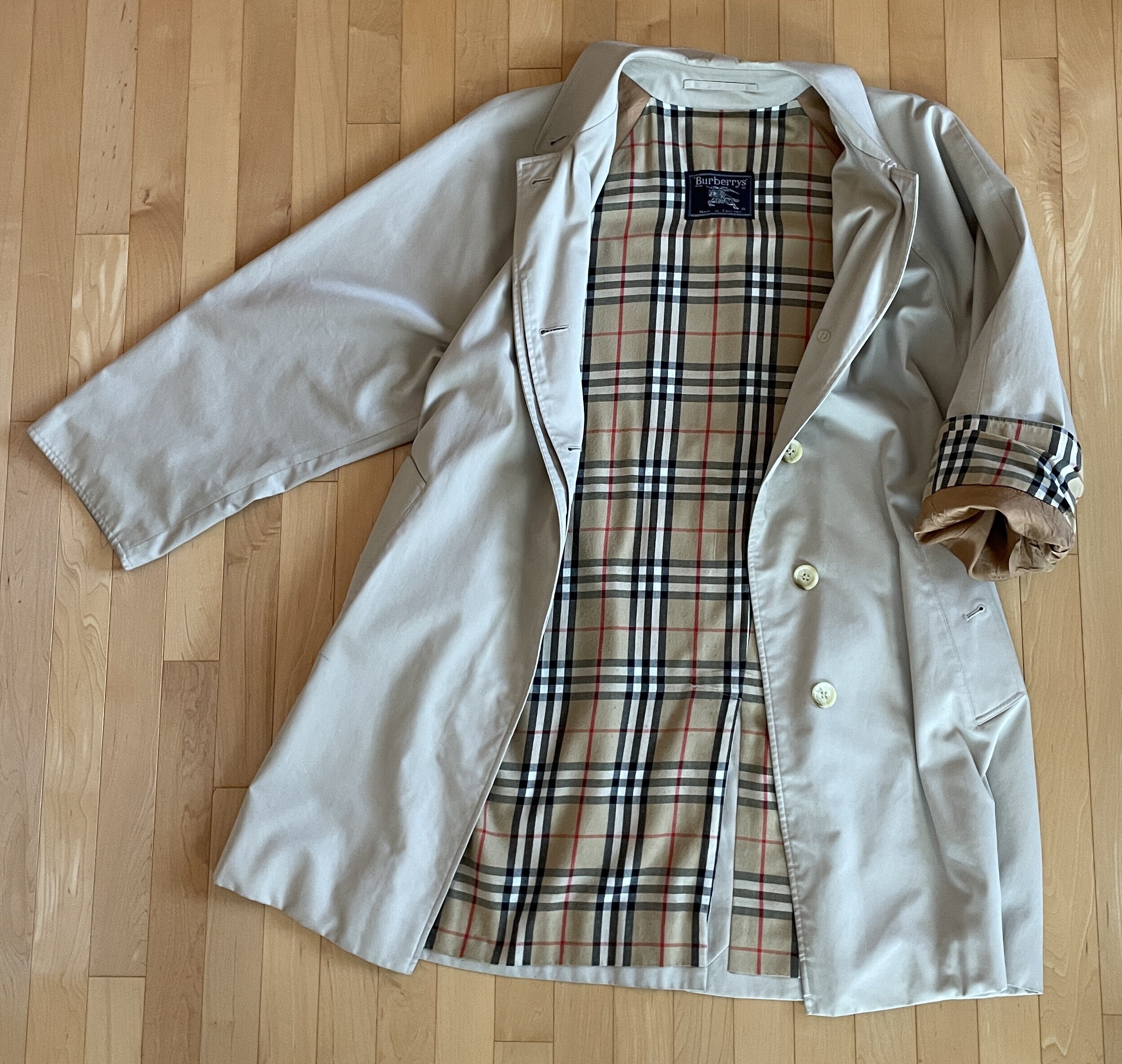 バーバリー　ヴィンテージ　コート　ステンカラー　スプリング ビンテージ 英国製 Burberry's バーバリー ステンカラーコート