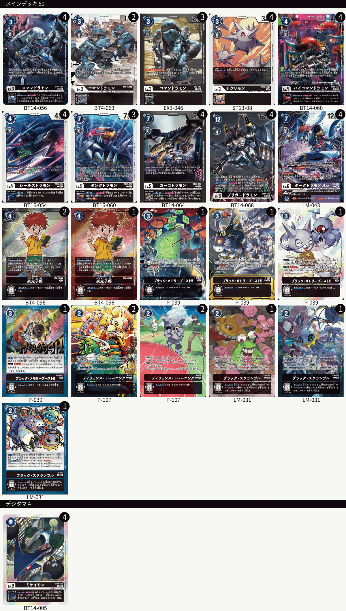 デジモンカード　Dブリガード　デッキ D-ブリガードデッキ サンプルレシピとデッキタイプまとめ