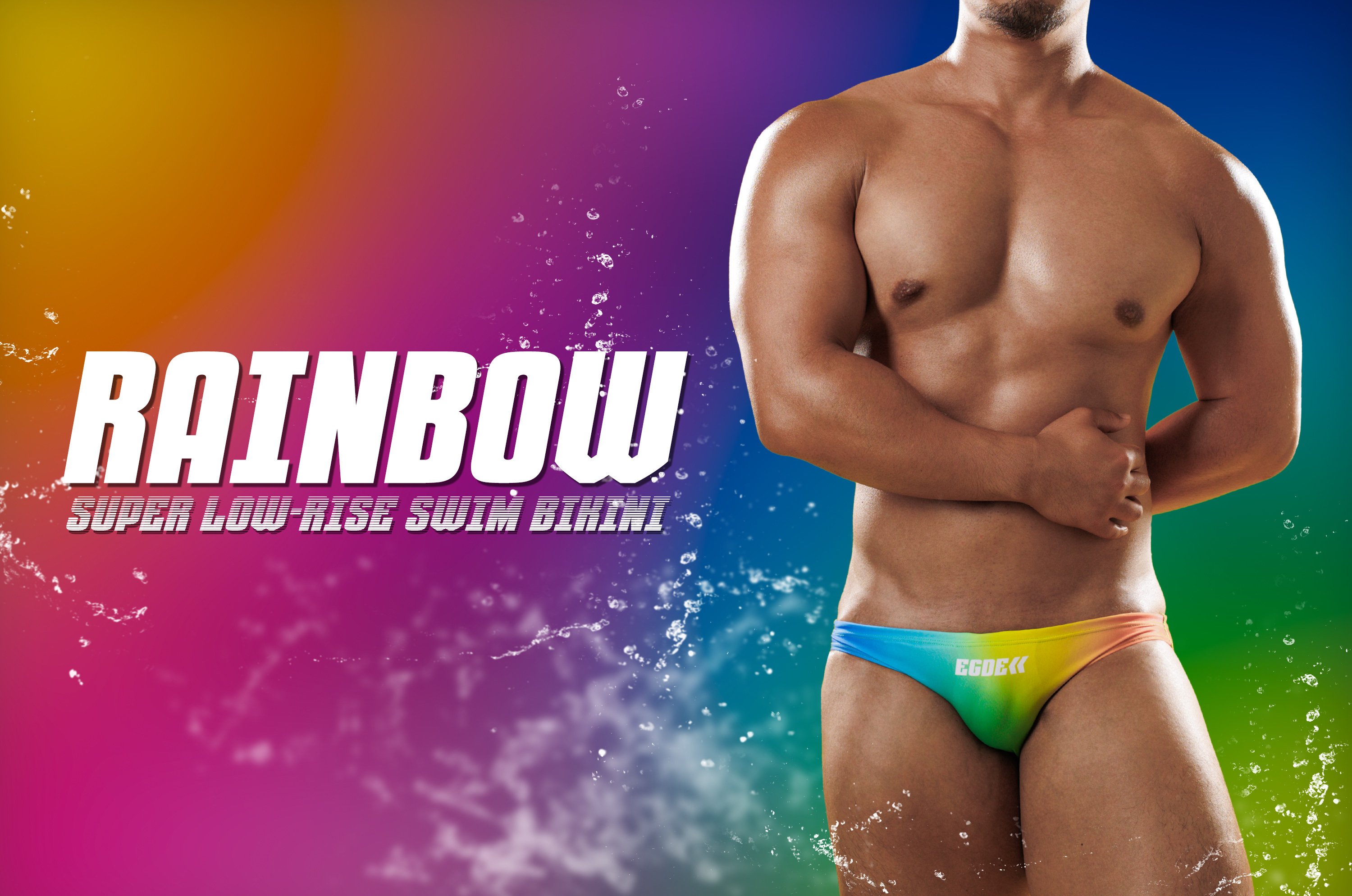都内で 色で魅せる、光を纏う。— スーパーローライズ RAINBOW EGDE≪ 水着・ラッシュガード