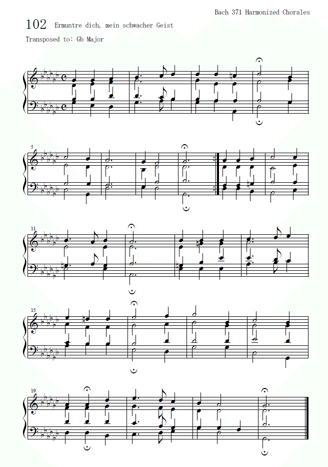 J.S.バッハのコラール集で大人のケンバン遊び（その③：移調して遊ぼ