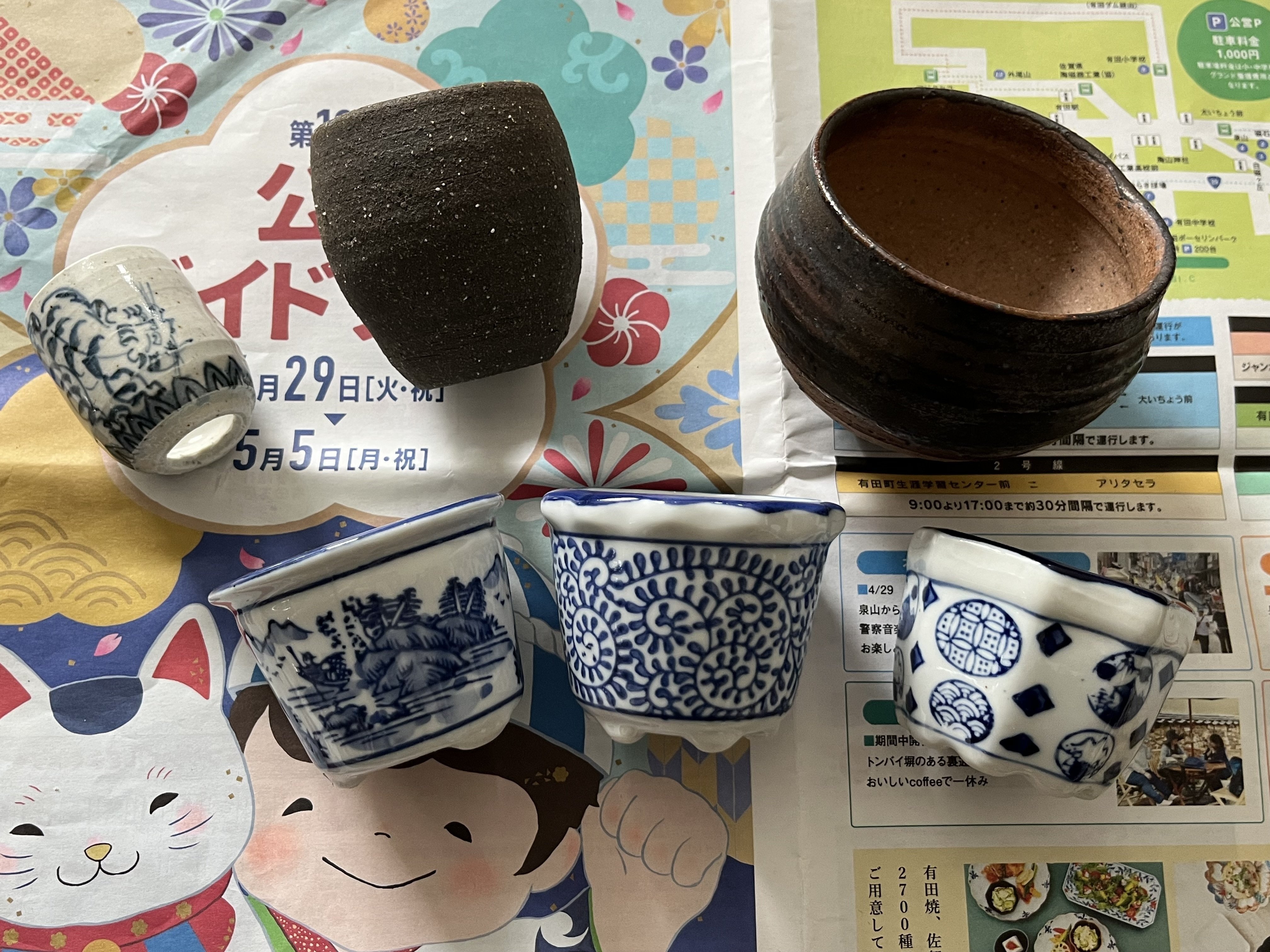 青と白の山水画 陶器植木鉢 6個セット 青と白の陶器製植木鉢 6種類1セット M109738066 - 鉢・プランター新品 通販