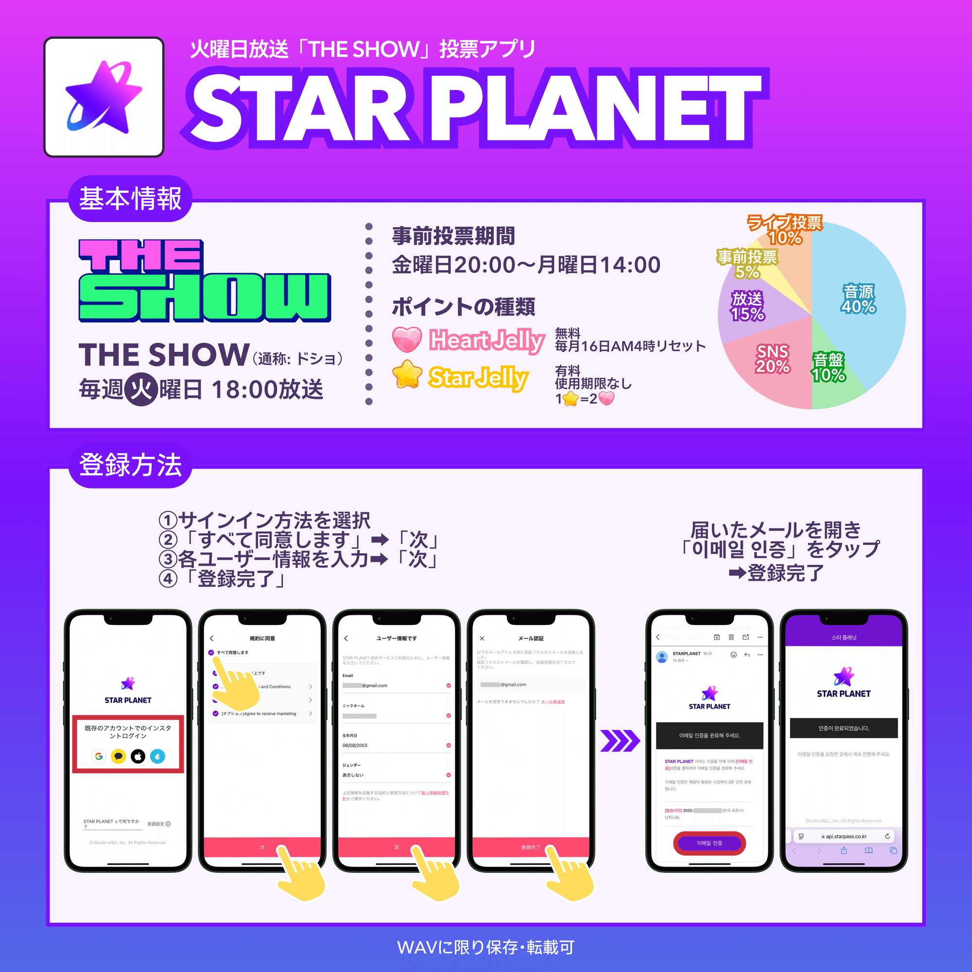 ドショ】投票アプリ「STAR PLANET」の登録方法・使い方｜WAV