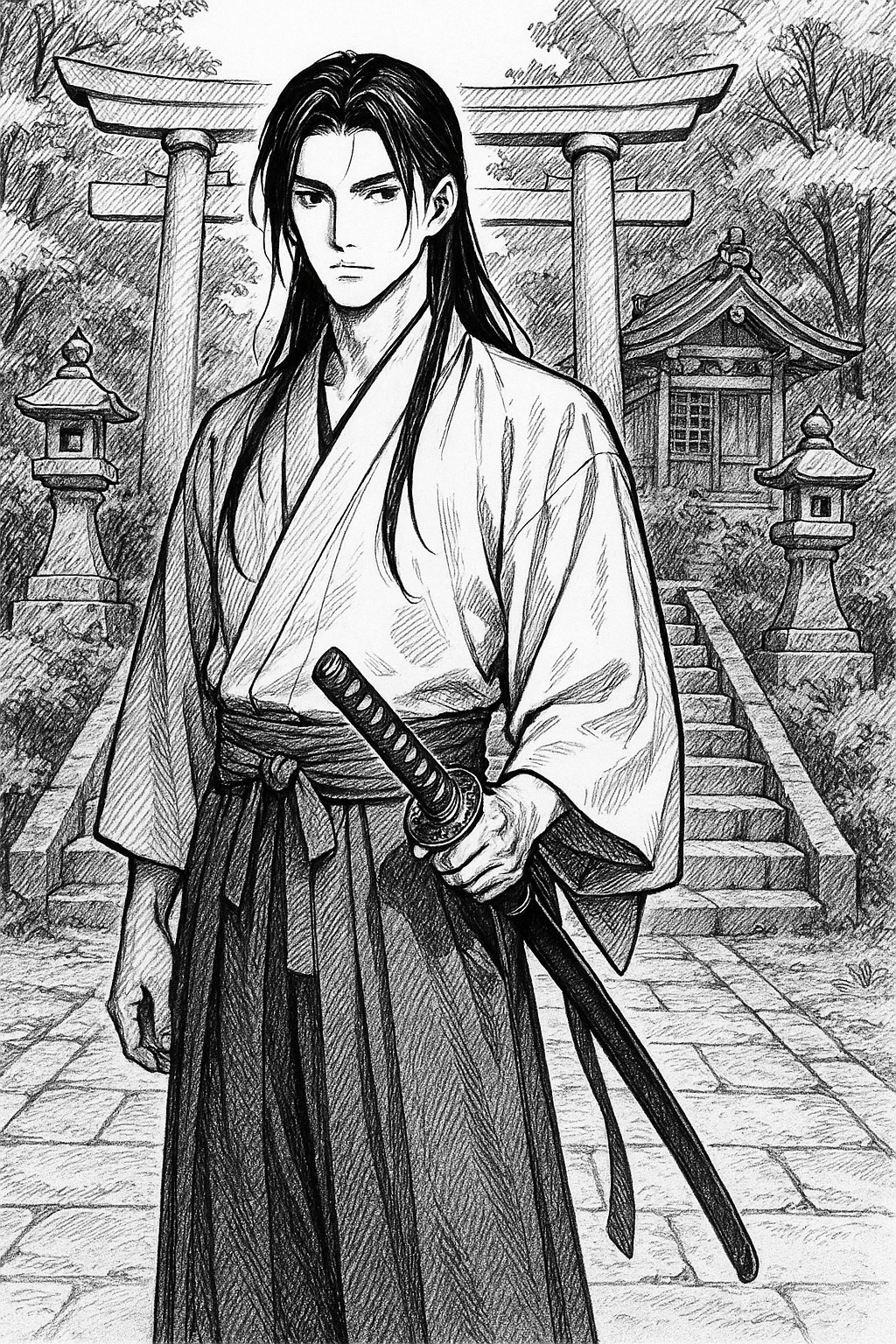 白黒線画イラストを生成するプロンプトをGeminiに聞いてみた