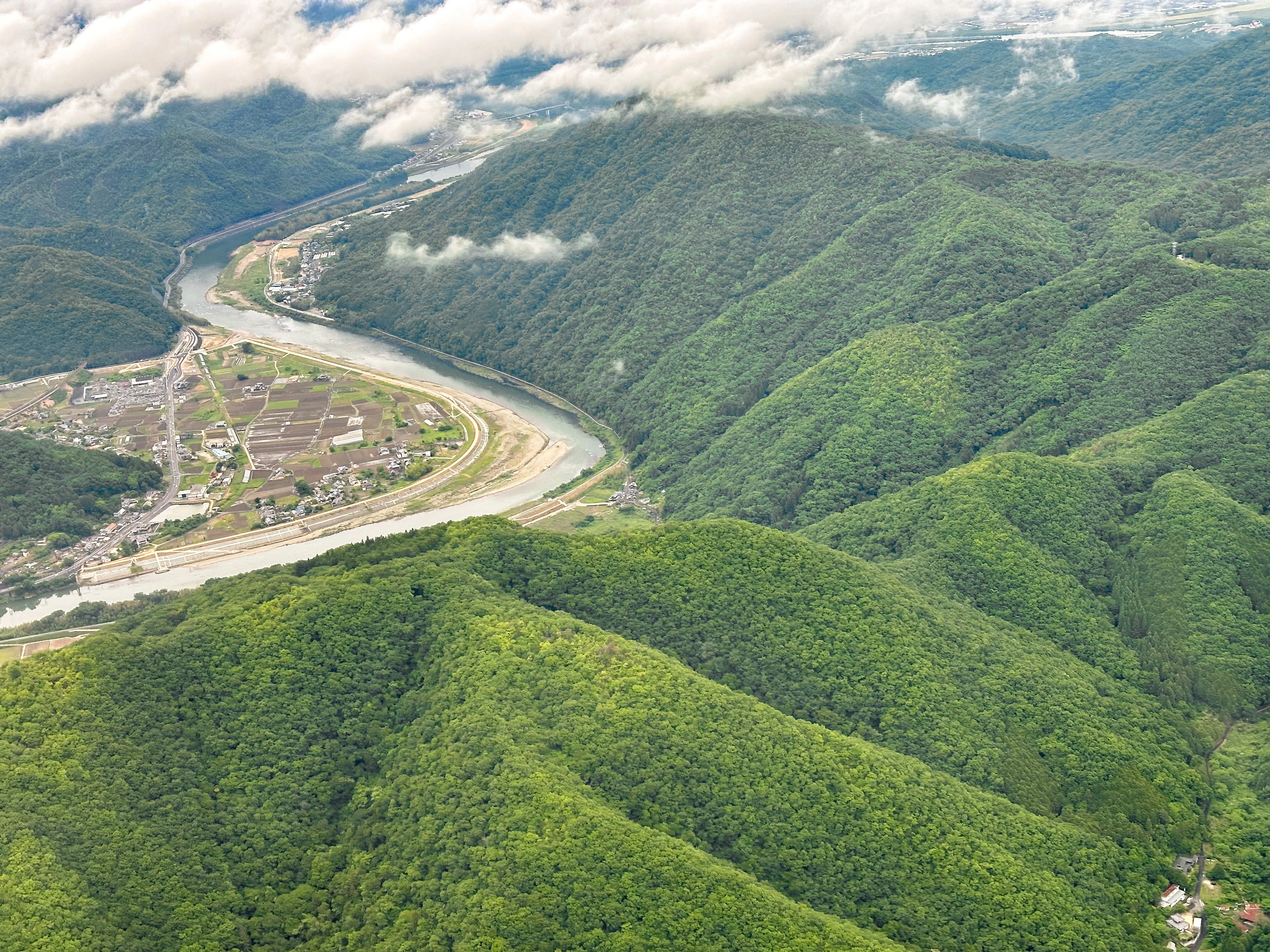 羽田発岡山行きからの､めったに見ることができないゴージャスな眺め