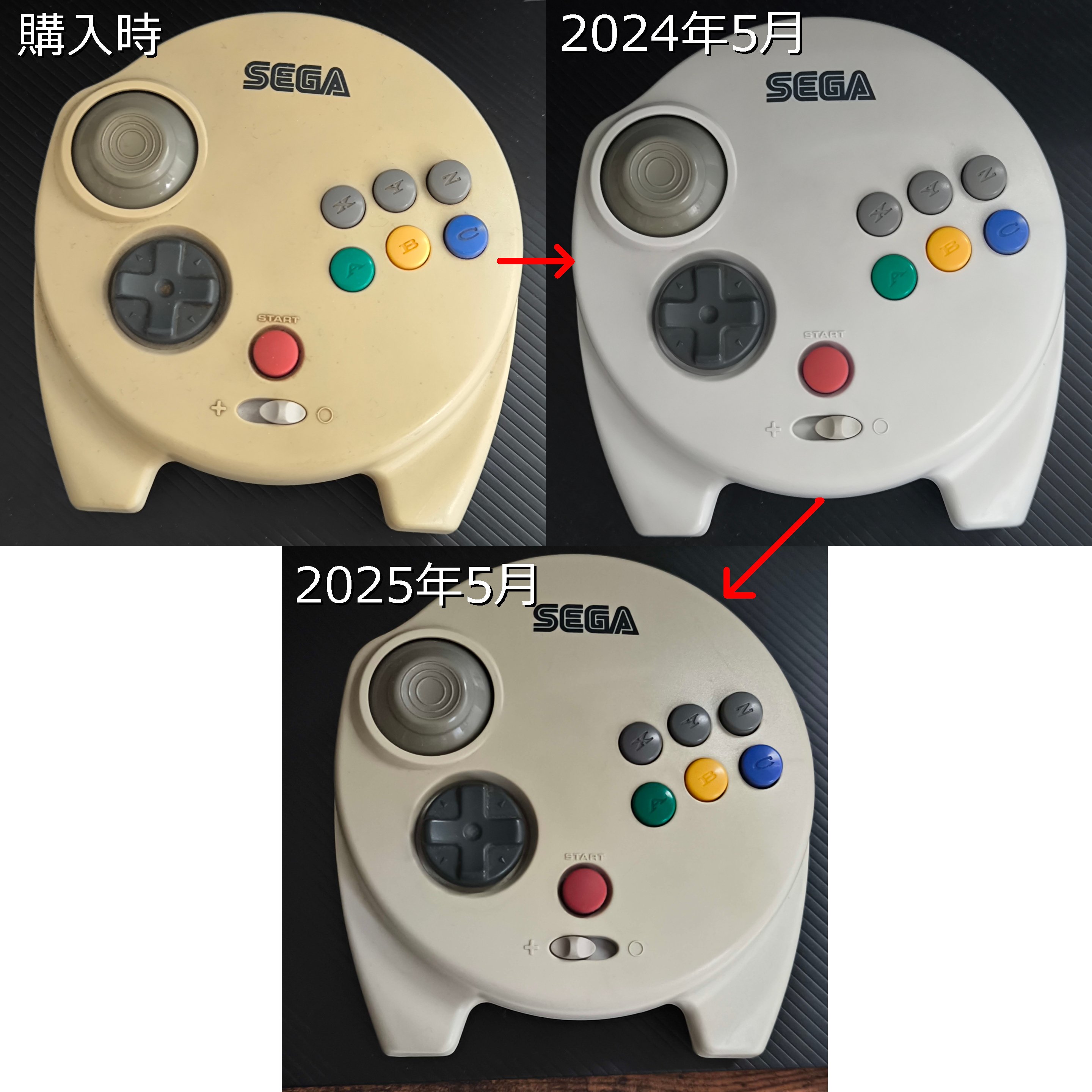 セガマルチコントローラーの黄ばみを綺麗にする｜kt.