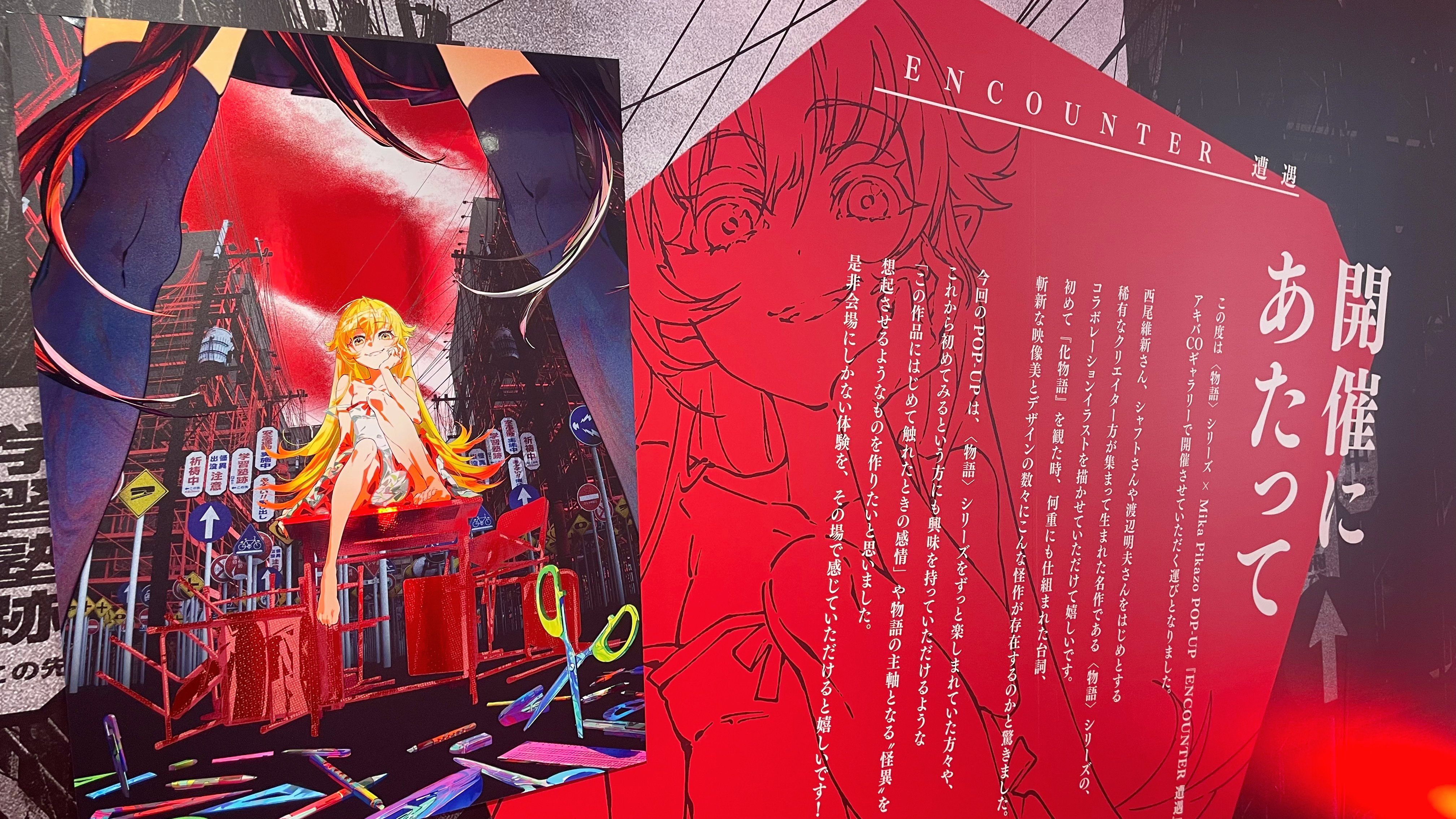 忍野忍 Mika Pikazo ENCOUNTER 「遭遇」 B2ポスター ENCOUNTER 遭遇』〈物語〉シリーズ × Mika Pikazo OFFICIAL
